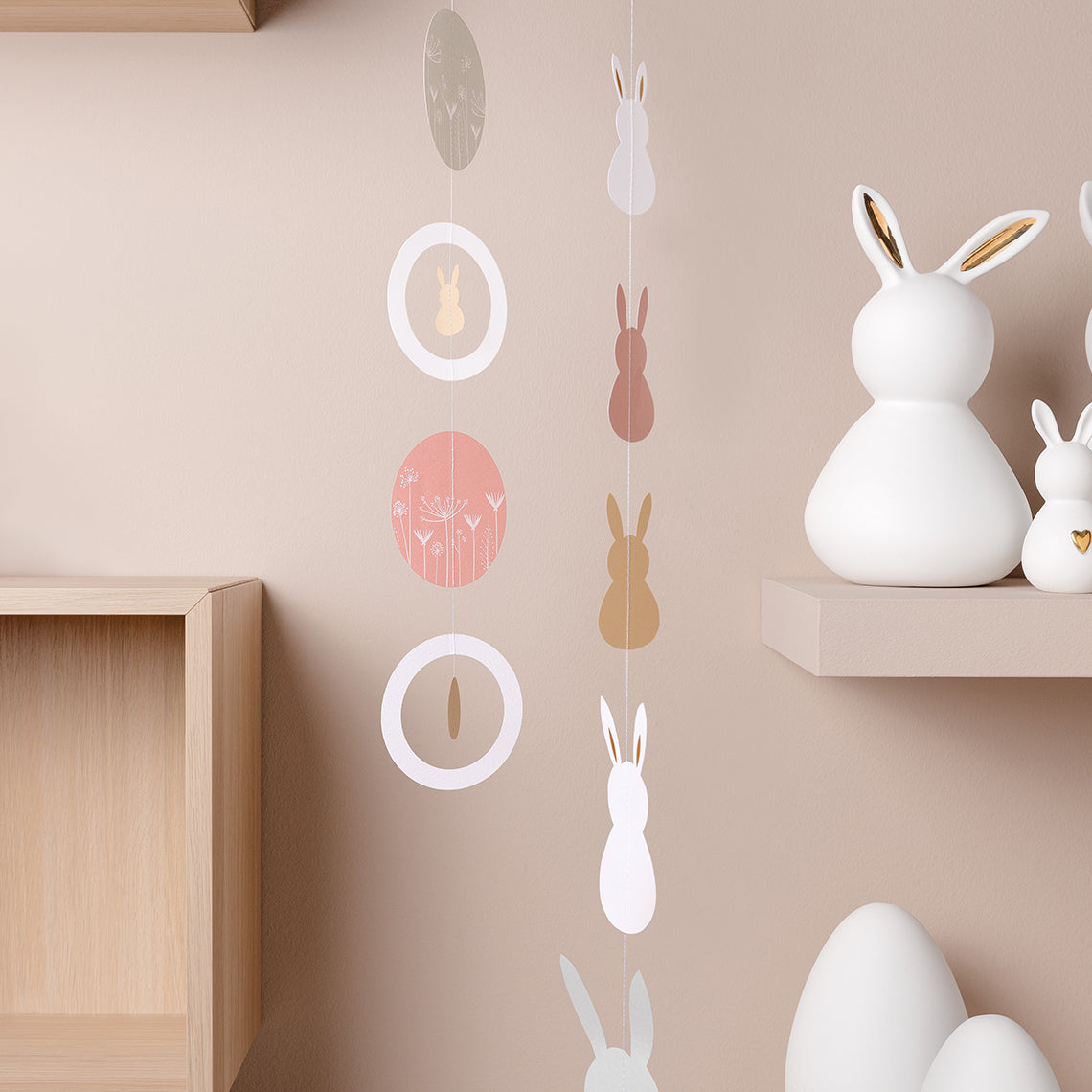 Deko-Kett "Kreiskette, 100cm, grün/apricot" von Räder