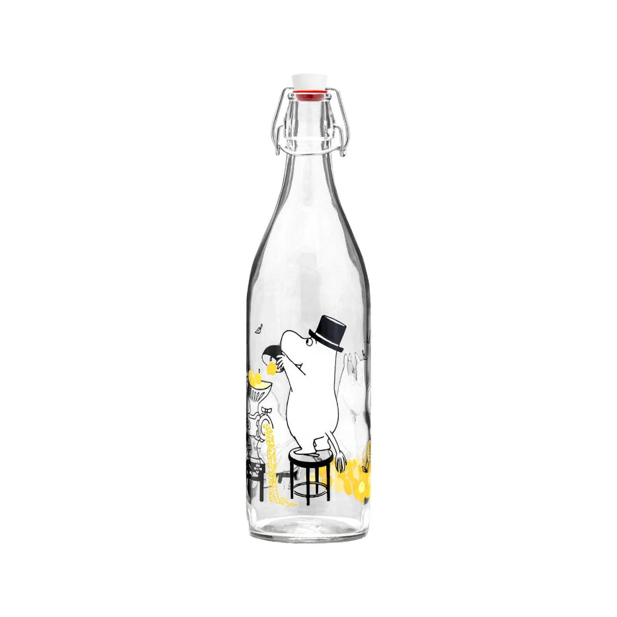 Glasflasche "Fruits, gelb/ weiß" von Muurla