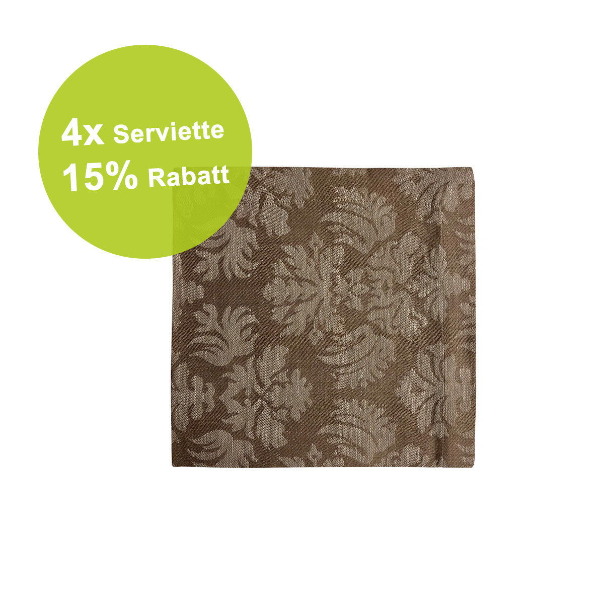 Bundle "4x Halbleinen Serviette, Medici, taupe" von Mökki