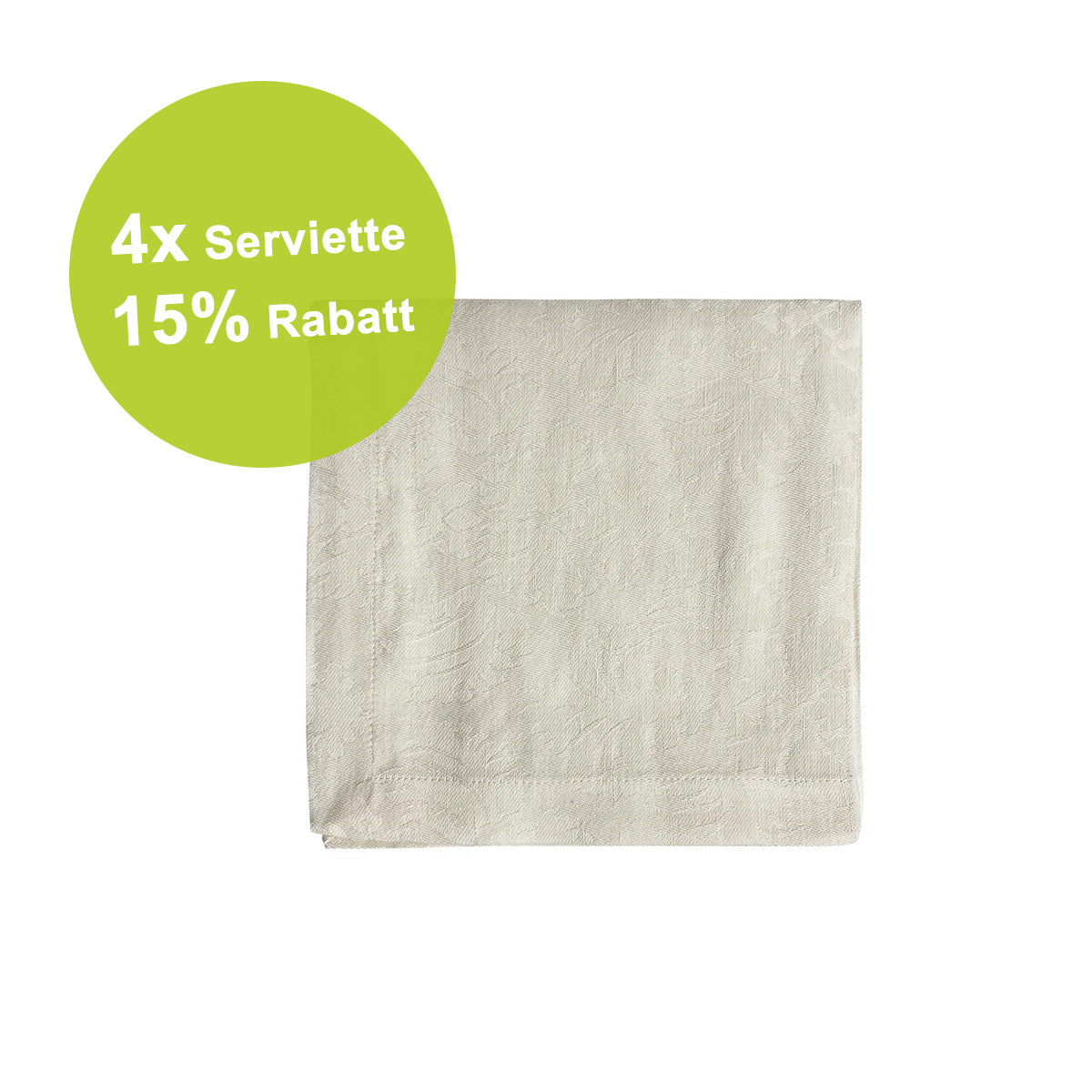 Bundle "4x Halbleinen Serviette, Medici, weiß" von Mökki