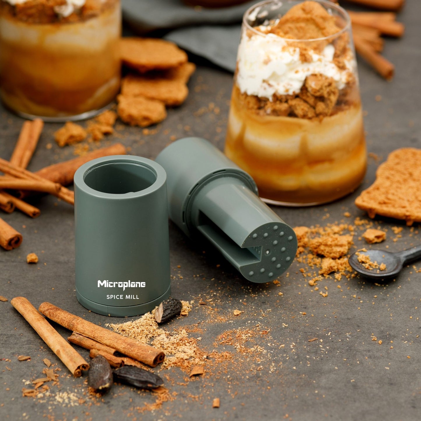 Gewürzmühle "2in1, eucalyptus green" von Microplane