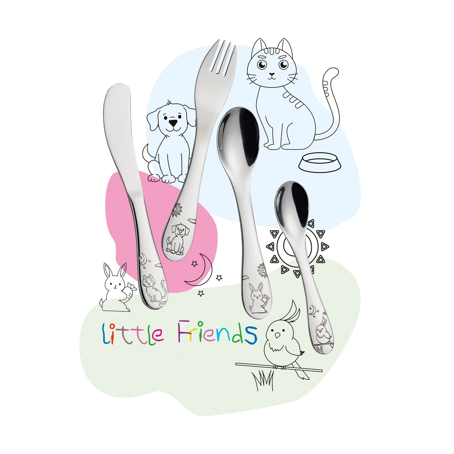 Kinderbesteck "Little Friends, 4er Set" von Cilio