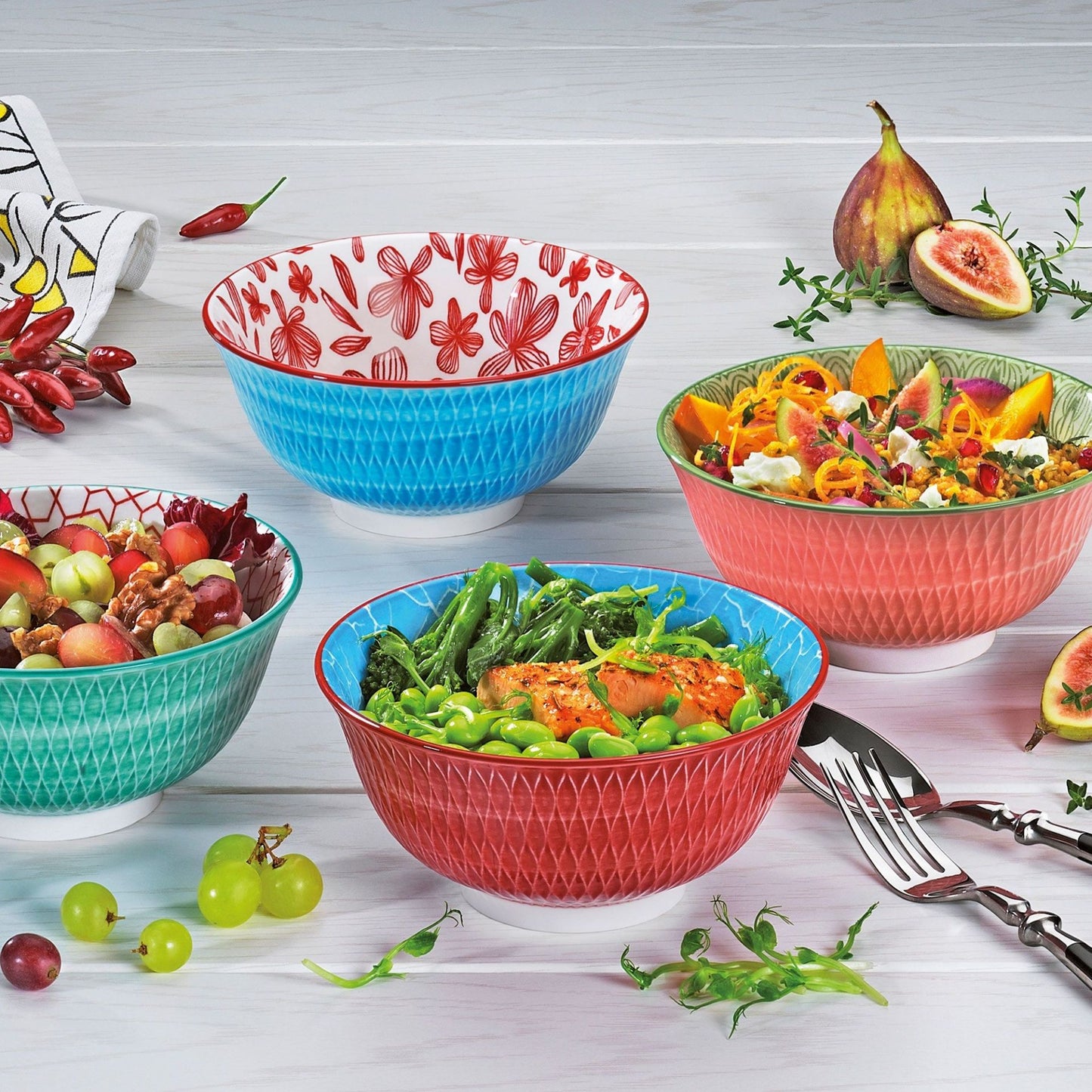 Bowl "Rauten Türkis, 15cm" von Cilio