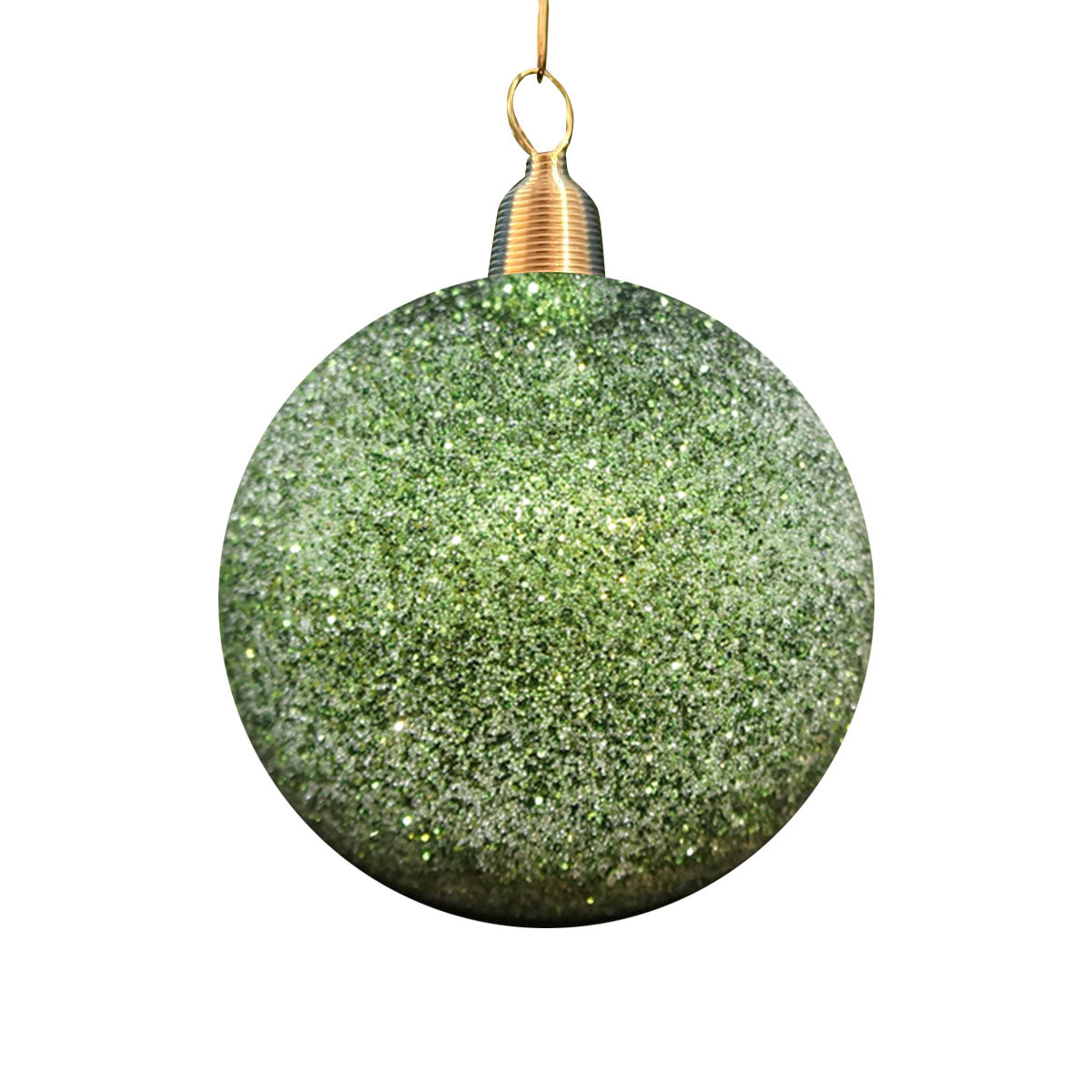 Christbaumkugel "matt grün glitter"