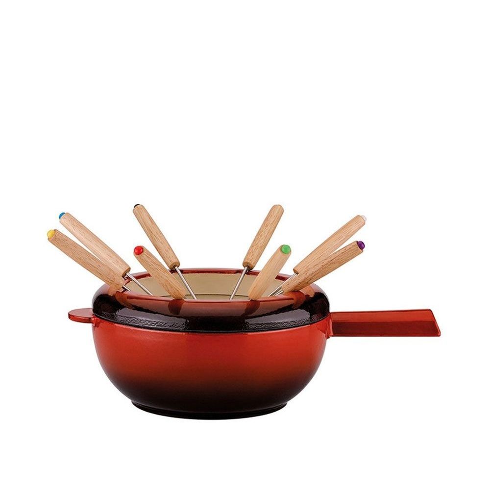 Fondue-Set "Saas Fee" in rot von Spring