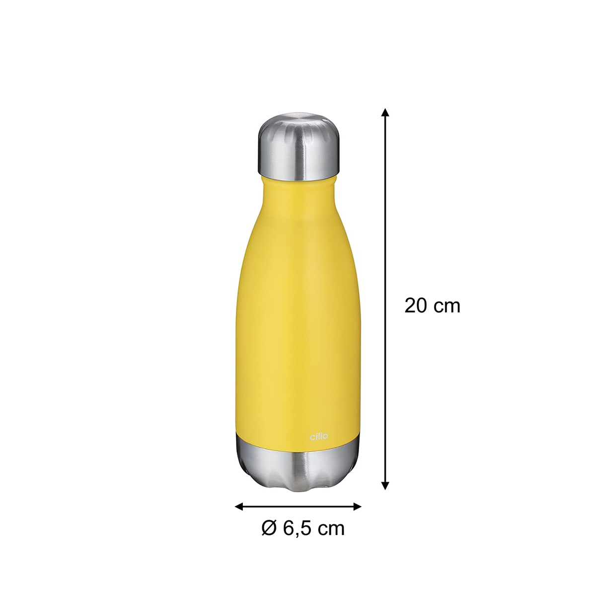 Isolierflasche "Elegante, gelb" von Cilio