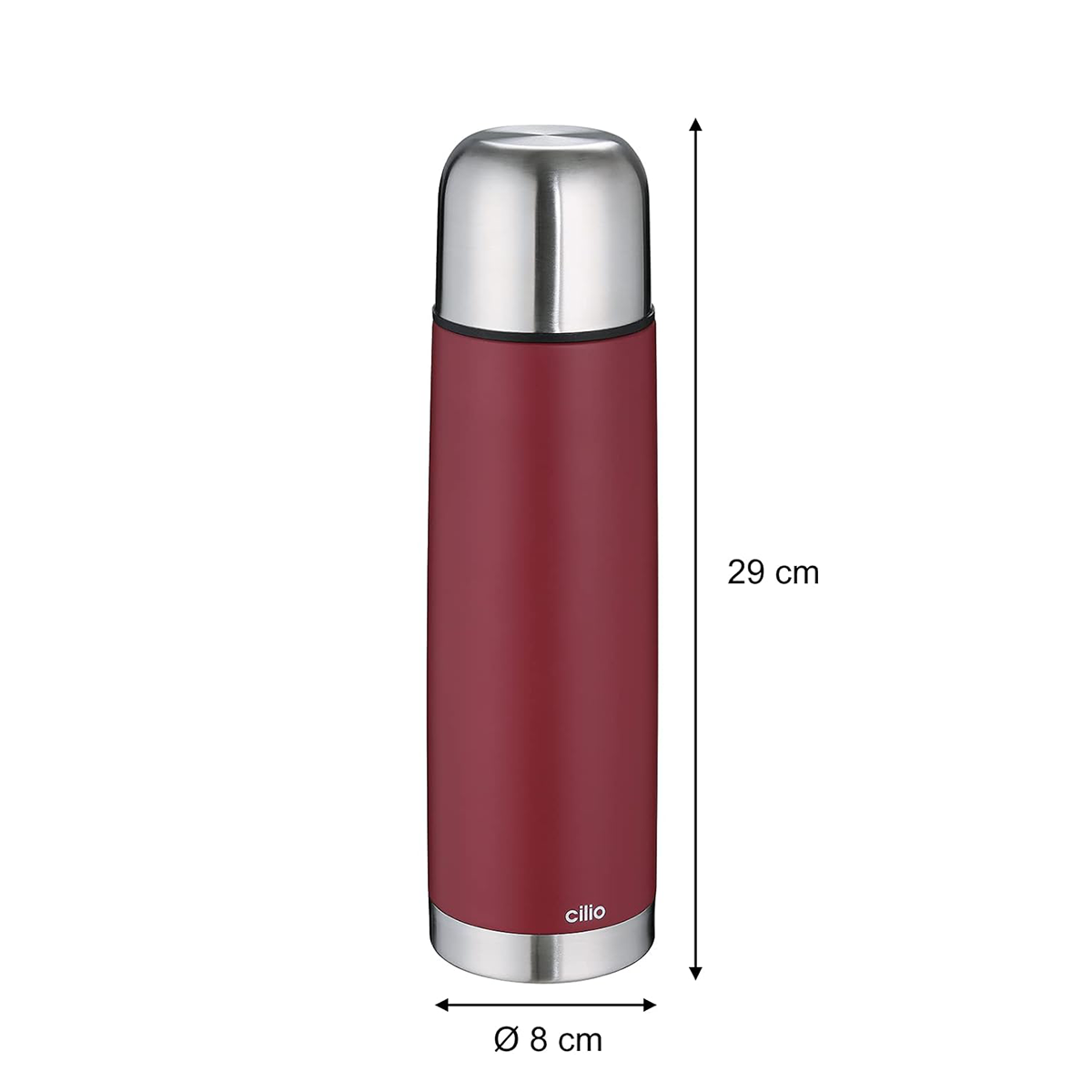 Thermoskanne "Colore, mattrot" von Cilio