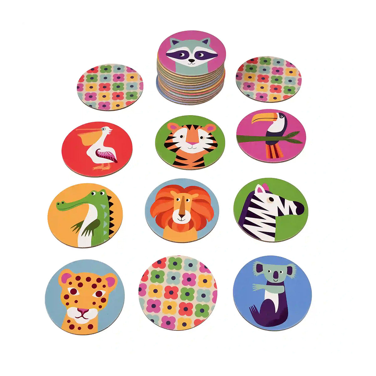 Memorie-Spiel "Colourful Creatures, 24-Teilig" von Rex London