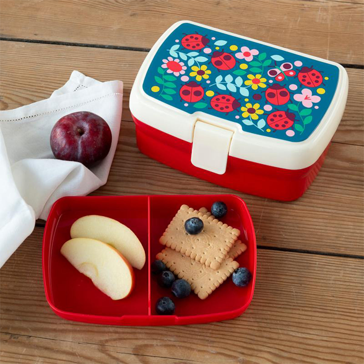 Lunchbox "Ladybird, rot/bunt" von Rex London