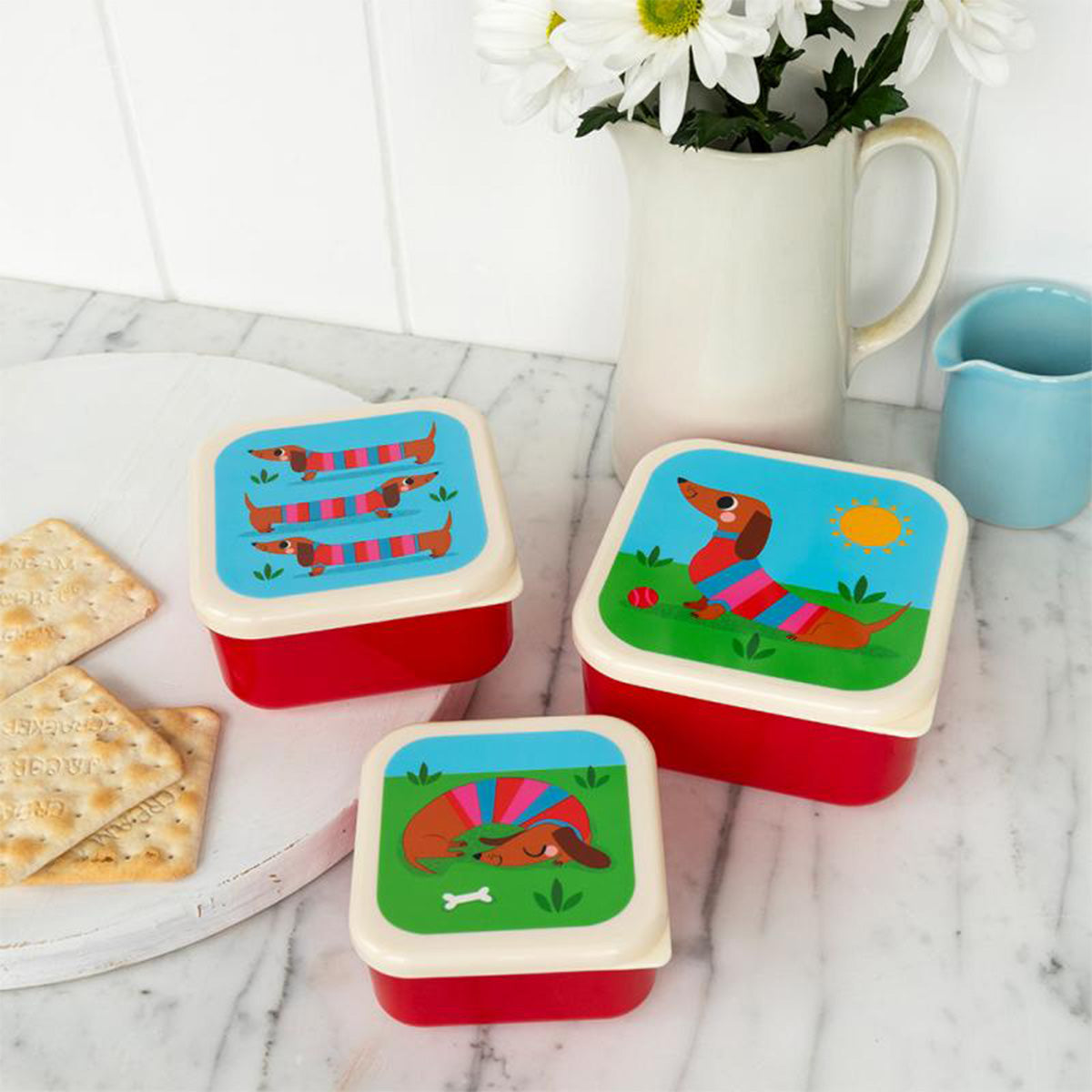 Lunchboxen "Dackel, 3er Set" von Rex London