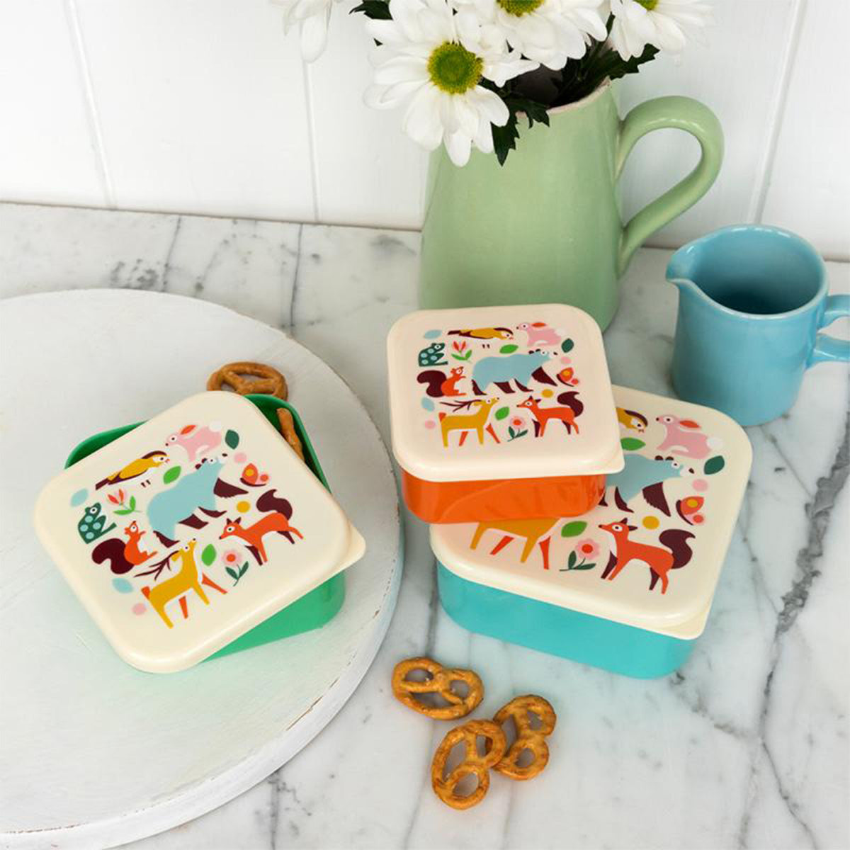 Lunchboxen "Woodland, 3er Set" von Rex London