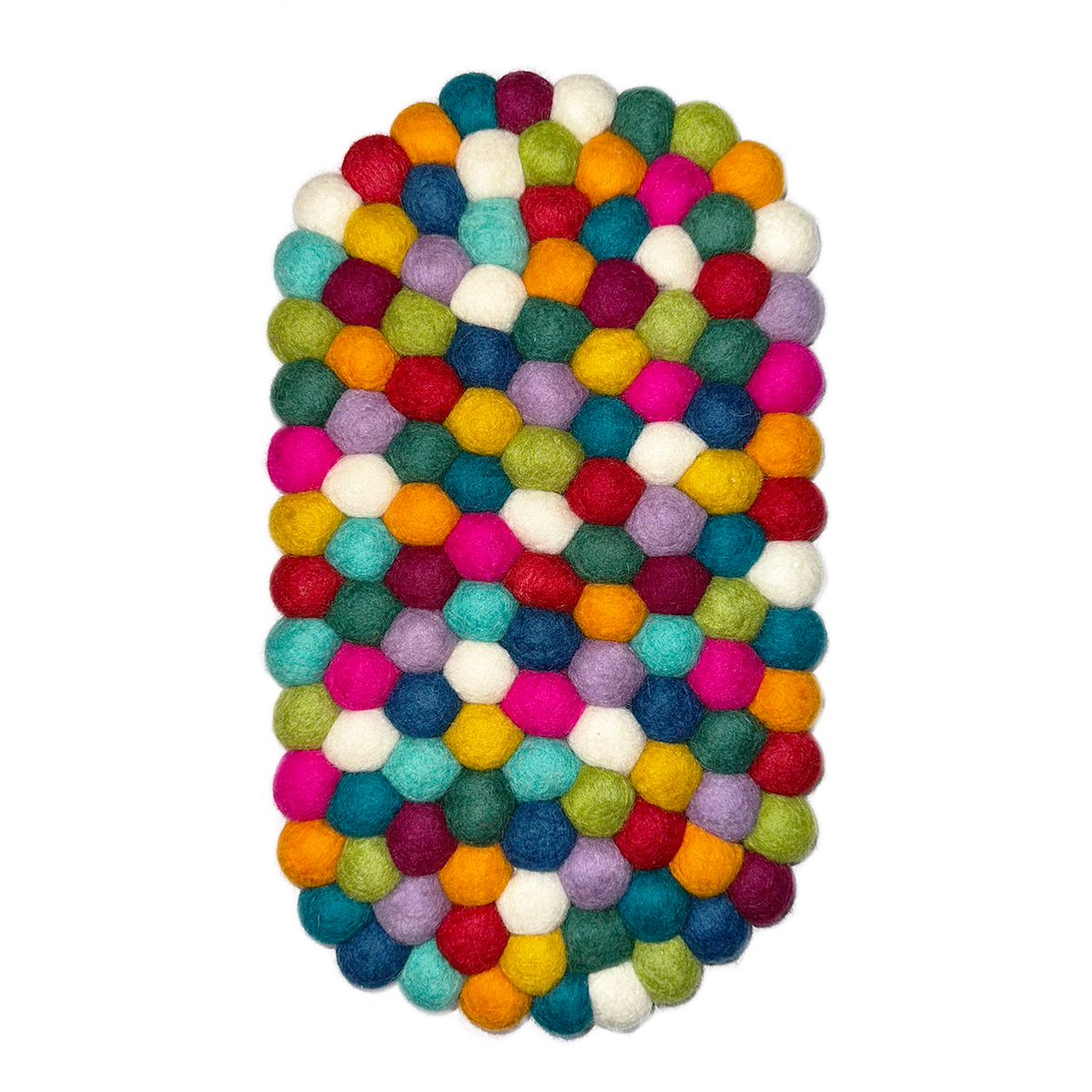 Filzuntersetzer "Oval, 33 bunt" von Mökki