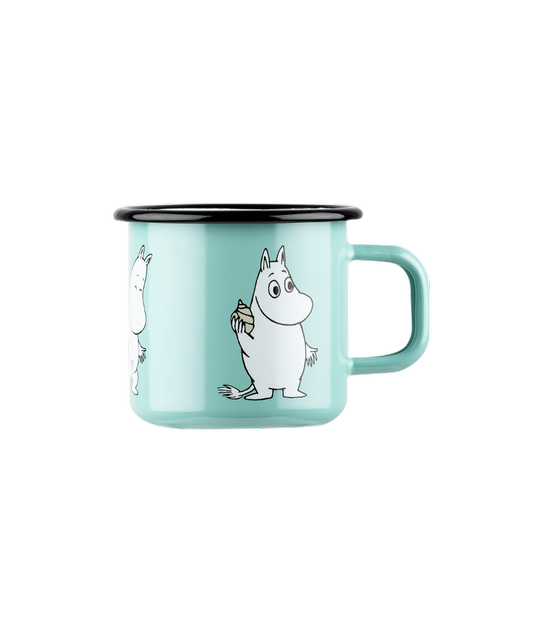Emaille-Becher "Moomin, Moomintroll, Mint" von Muurla