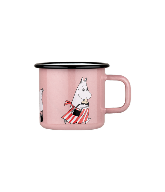 Emaille-Becher "Moomin, Moomin-Mama, pink" von Muurla