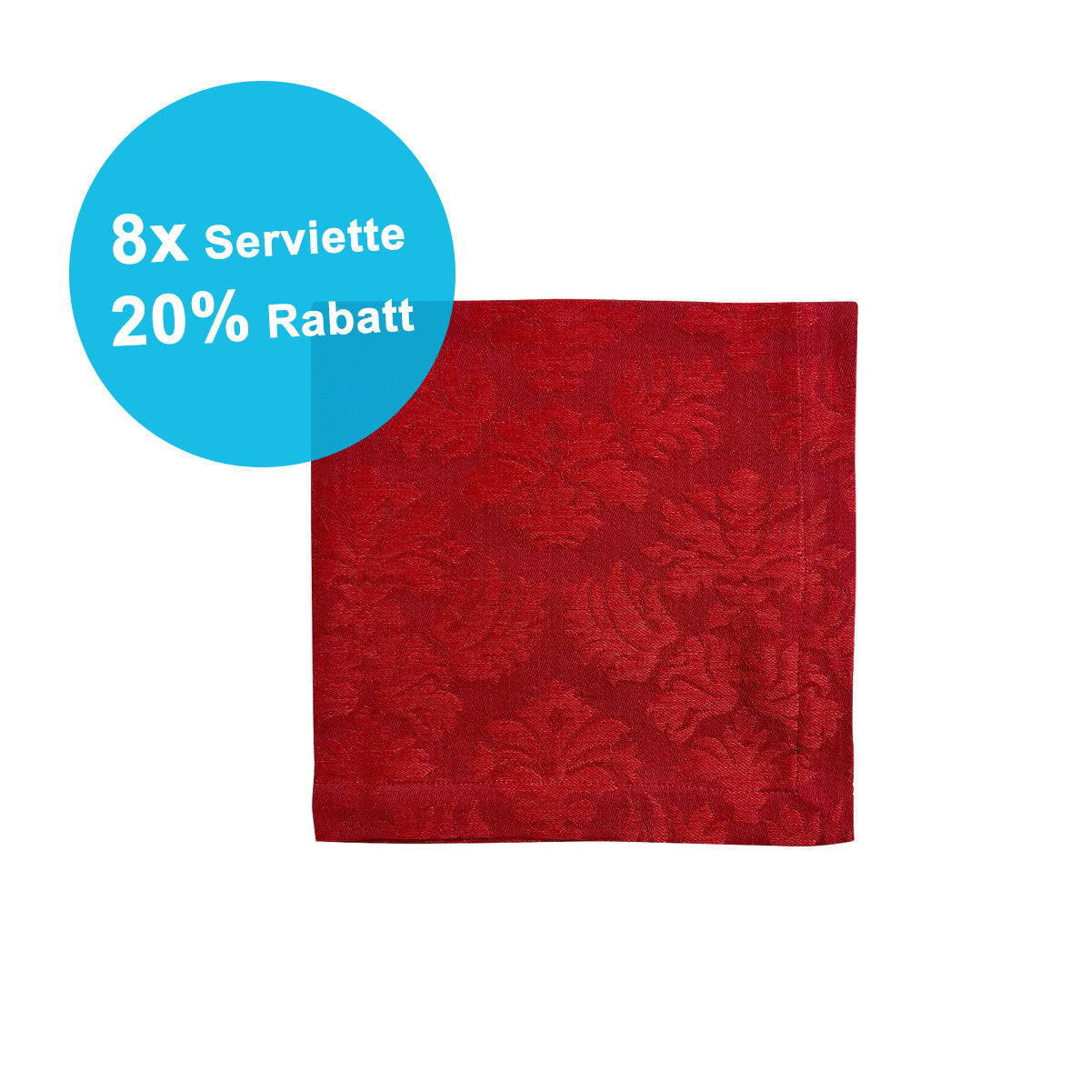 Bundle "8x Halbleinen Serviette Medici, merlot" von Mökki