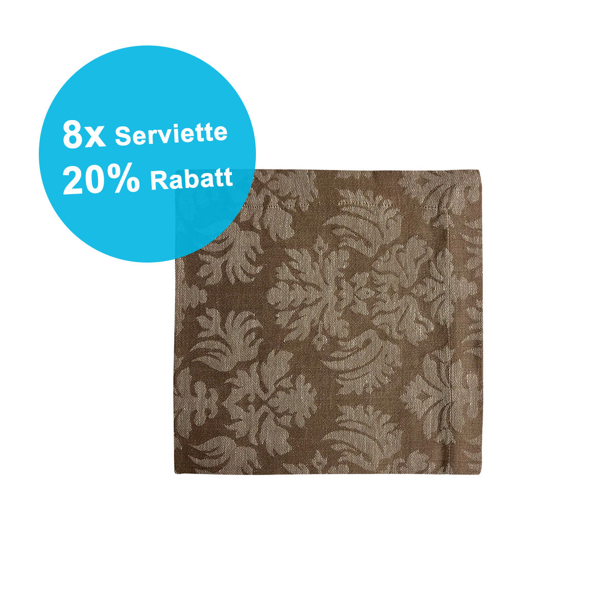 Bundle "8x Halbleinen Serviette Medici, taupe" von Mökki