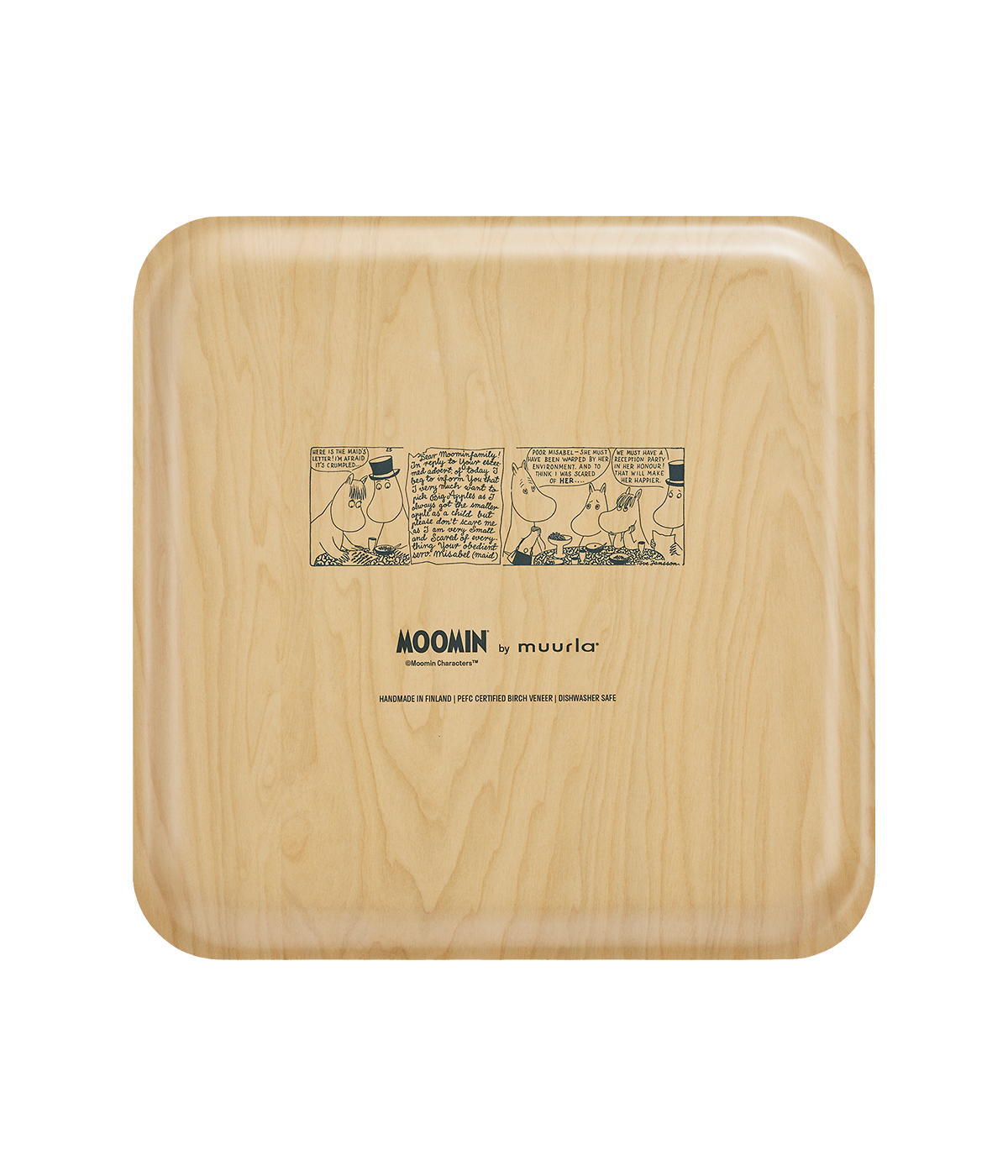 Tablett "Moomins, Coffee Time, 33 x 33cm" von Muurla