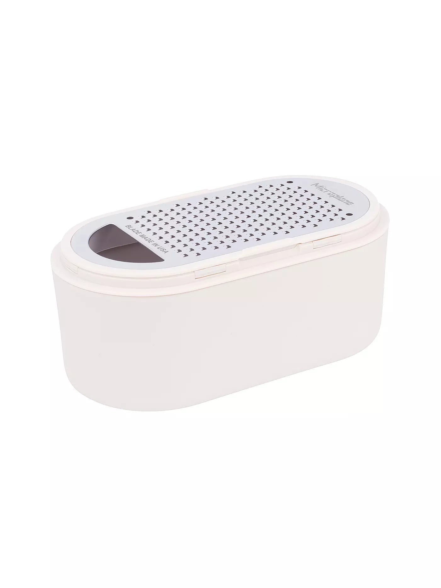 Reibe mit Auffangbehälter, weiß/ bambus von Microplane