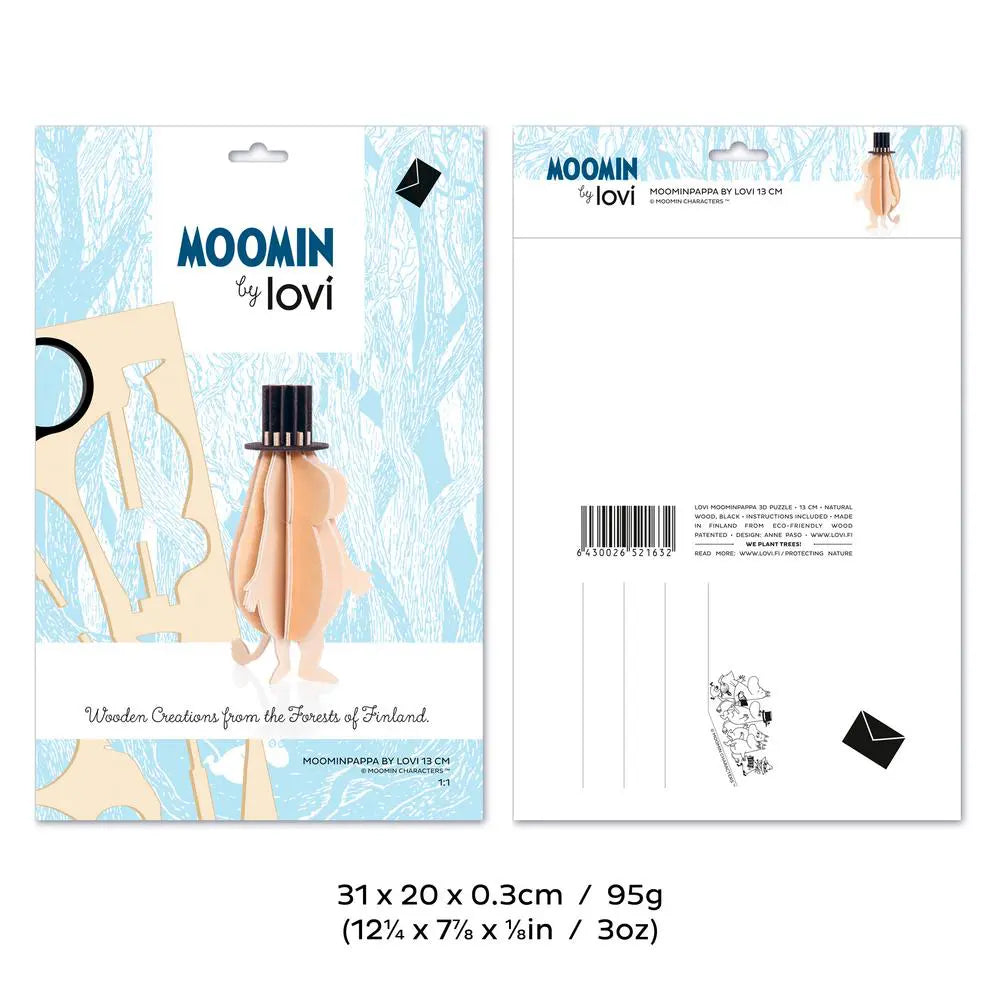 Holz-Deko "Moomins, Moomin-Papa, 13cm" von lovi