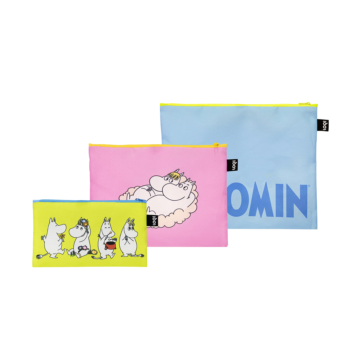 Zip Pockets 3er Set "Moomins" von Loqi