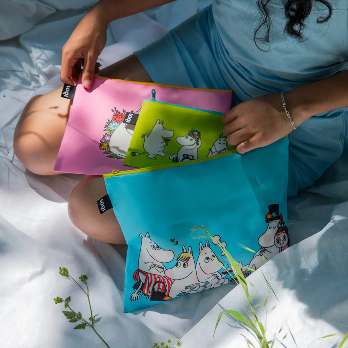 Zip Pockets 3er Set "Moomins" von Loqi