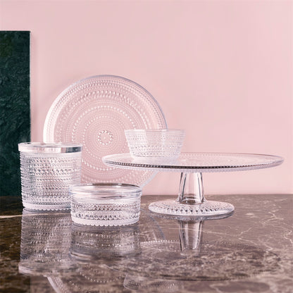 Kuchenplatte mit Fuß "Kastehelmi 31cm klar" von iittala