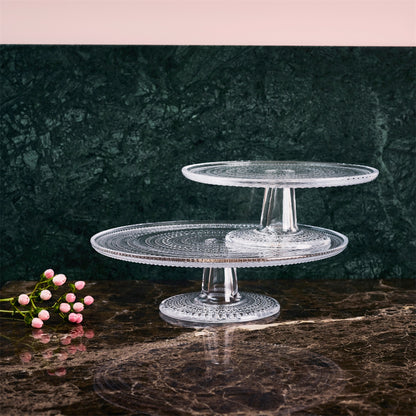 Kuchenplatte mit Fuß "Kastehelmi 31cm klar" von iittala