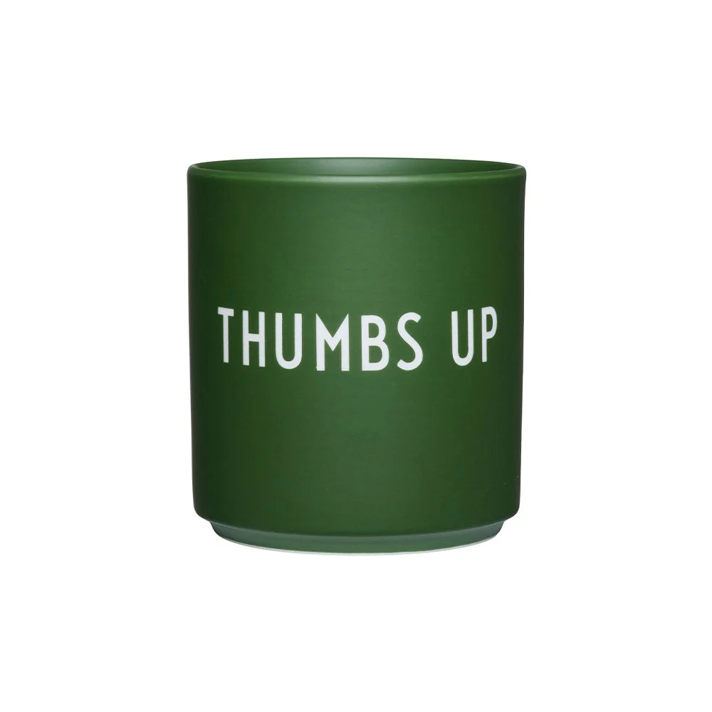 Lieblingsbecher "Thumbs up, forest green" von Design Letters