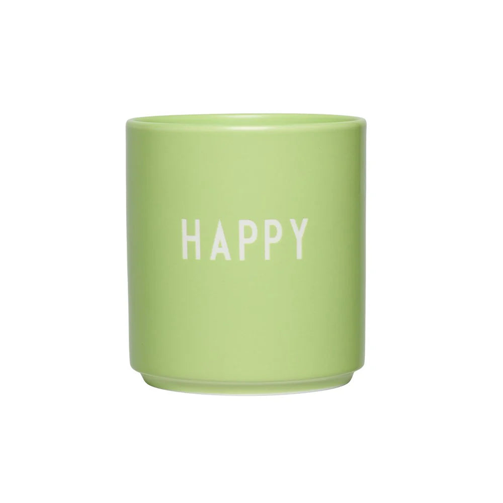 Lieblingsbecher "Happy, sahdow lime" von Design Letters