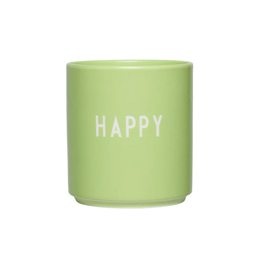 Lieblingsbecher "Happy, sahdow lime" von Design Letters