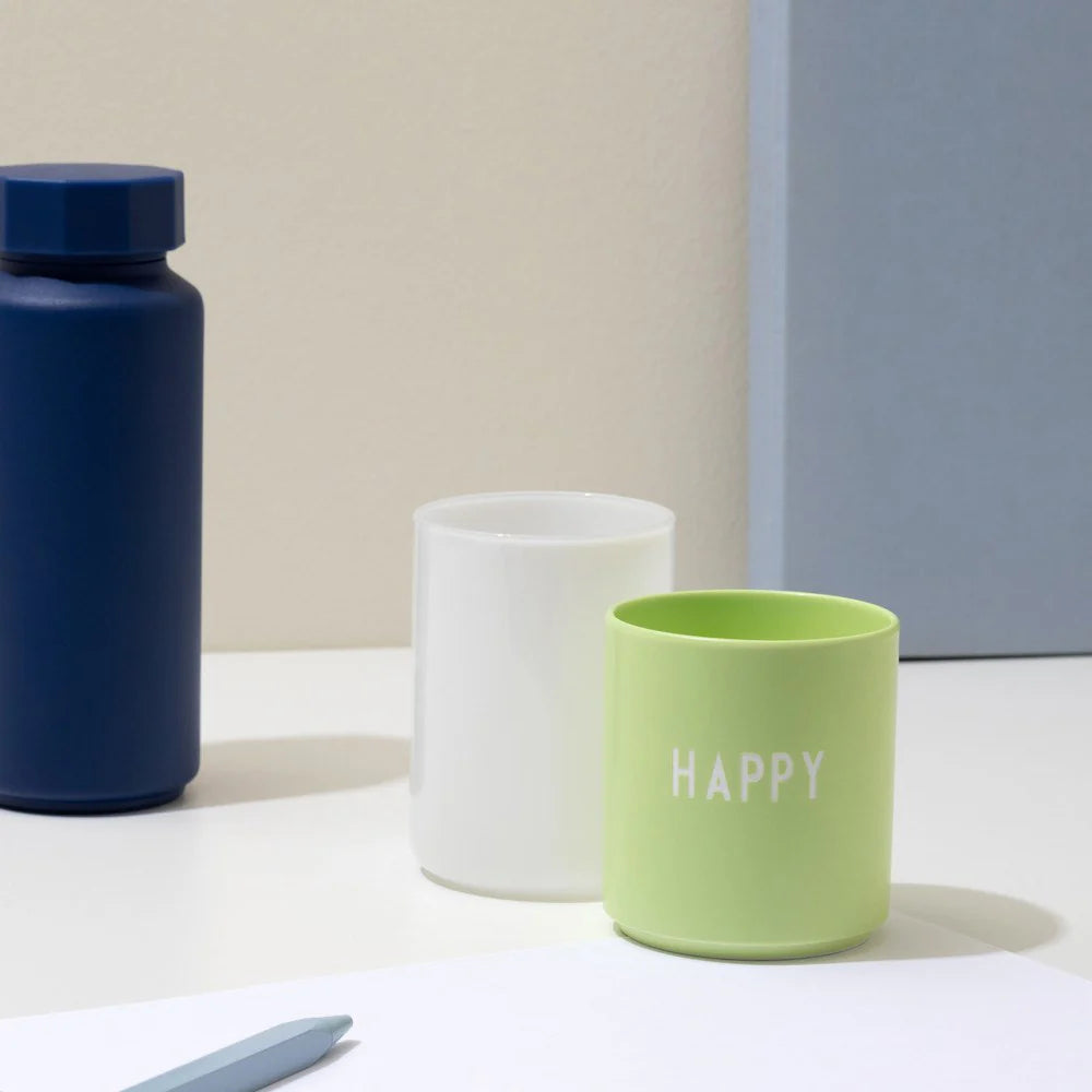 Lieblingsbecher "Happy, sahdow lime" von Design Letters