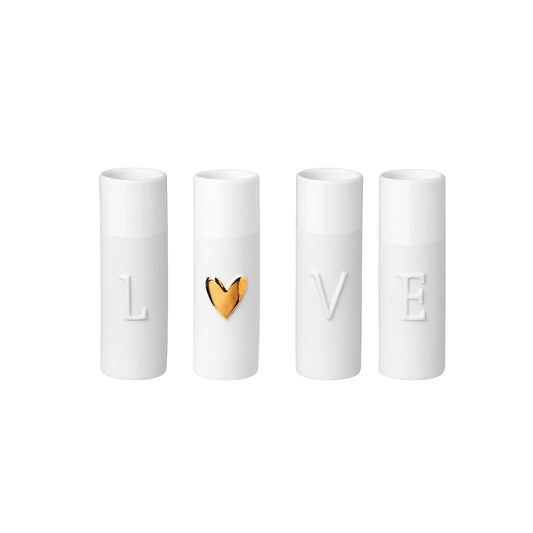 Vasenset "Love, weiß/gold" von Räder