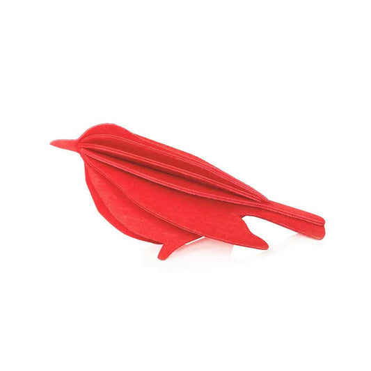 Holz-Deko "Vogel 8cm, rot" von lovi