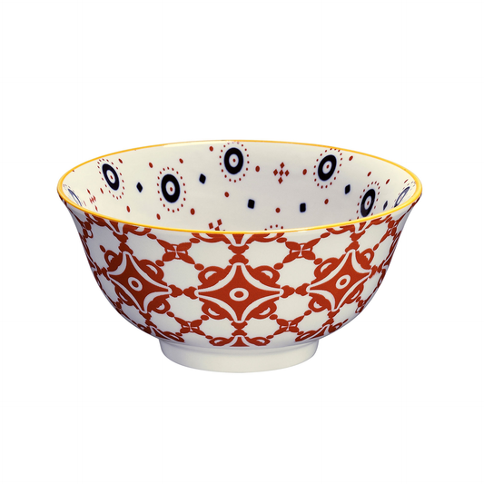 Bowl "Kacheln weiß/rot, 18cm" von Cilio