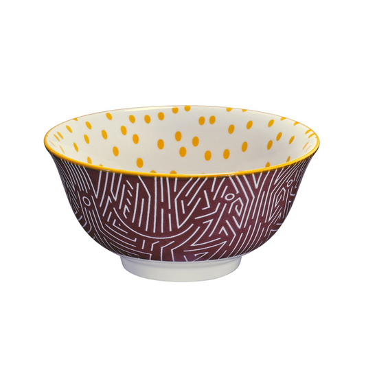 Bowl "Linien lila/ weiß, 18cm" von Cilio