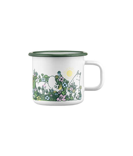 Emaille-Becher "In the garden, Moomin 80" von Muurla