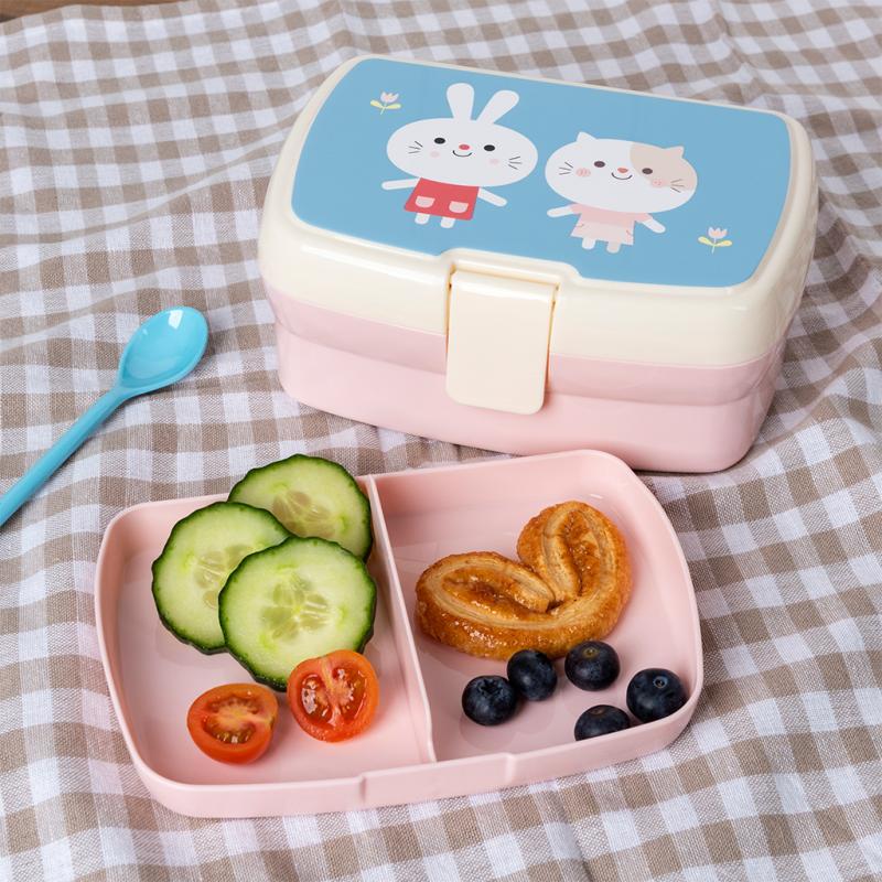 Lunchbox "Lottie and friends, rosa" von Rex London