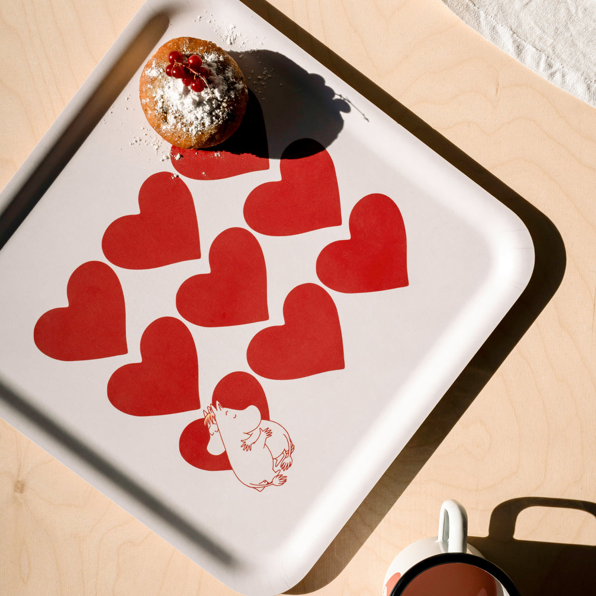 Tablett "Heart, Moomins" von Muurla