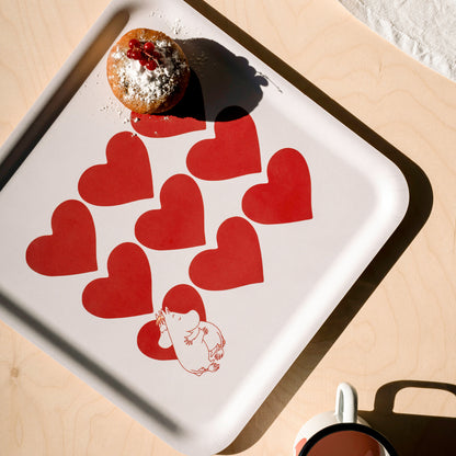Tablett "Heart, Moomins" von Muurla