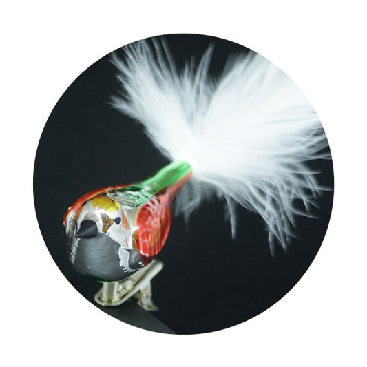 Christbaumkugel "Clip Vogel glänzend bunt"
