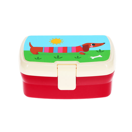 Lunchbox "Dackel, rot/bunt" von Rex London