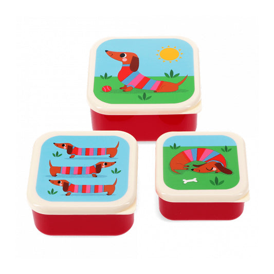 Lunchboxen "Dackel, 3er Set" von Rex London