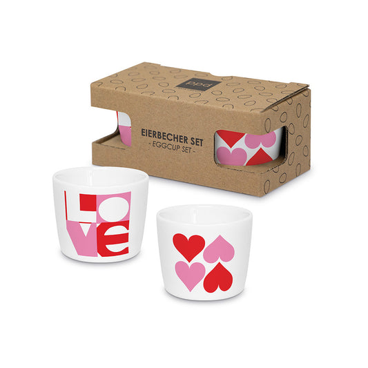 2er Eierbecher-Set "Love Hearts" von Paperproducts